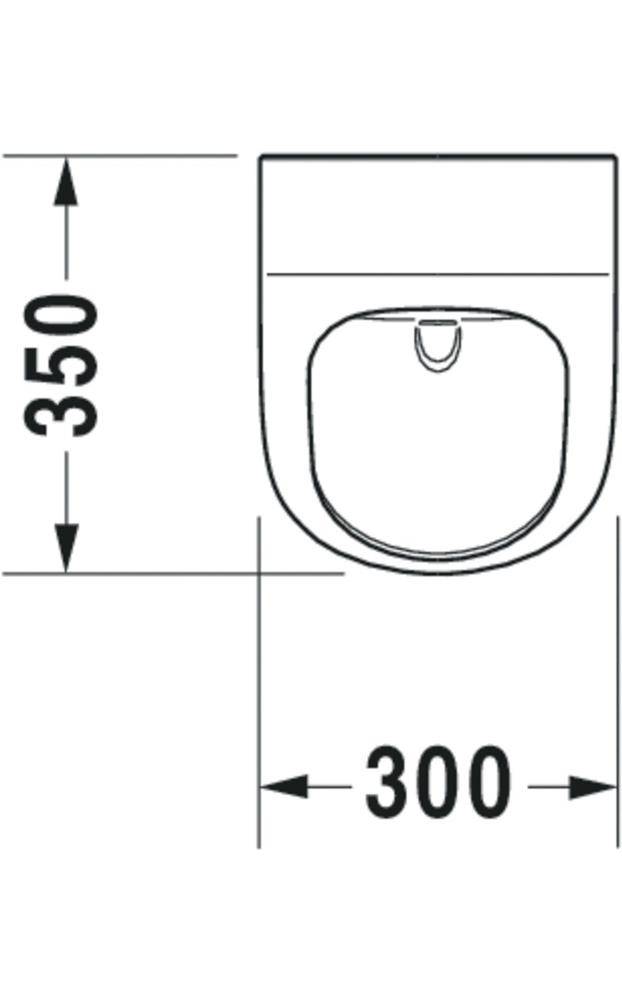 Duravit Urinal ME by Starck RIMLESS 0,5 l Abgang waagerecht ohne-3