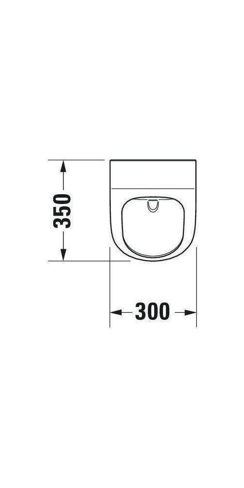 Duravit Urinal ME by Starck RIMLESS 0,5 l Abgang waagerecht ohne-4