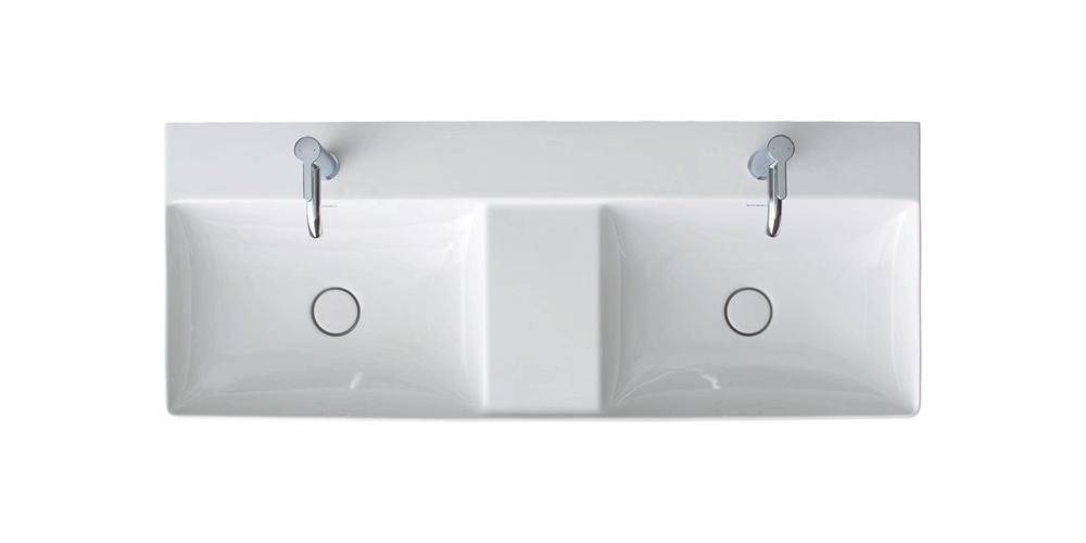 Duravit Doppelwaschtisch DURASQUARE o ÜL m HLB geschli 1200x470mm 1