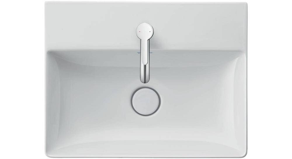 Duravit Waschtisch DURASQUARE COMPACT o ÜL m HLB 500x400mm o Hahnloch weiß WG-0