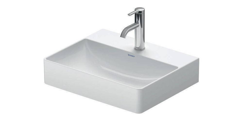 Duravit Waschtisch DURASQUARE COMPACT o ÜL m HLB 500x400mm o Hahnloch weiß WG-1