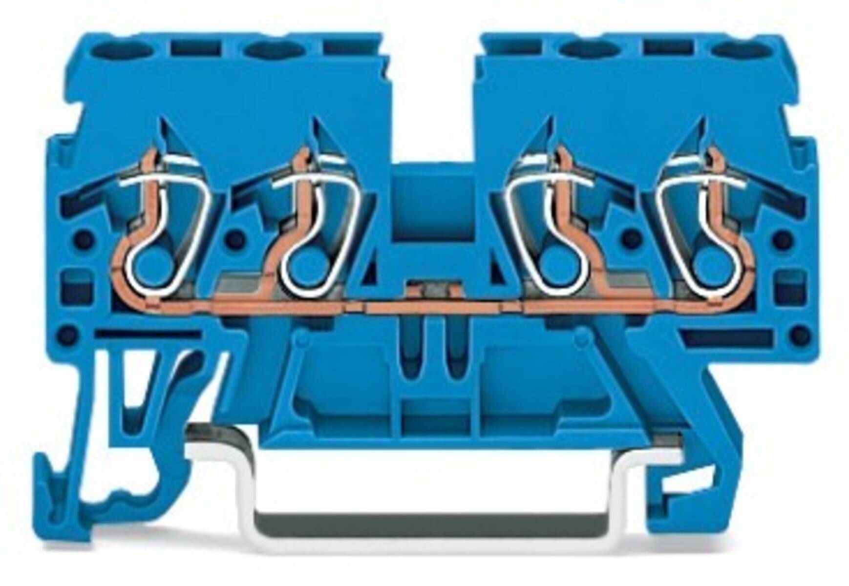 WAGO Kontakttechnik Durchgangsklemme 0,08-2,5/4qmm blau 870-834-2