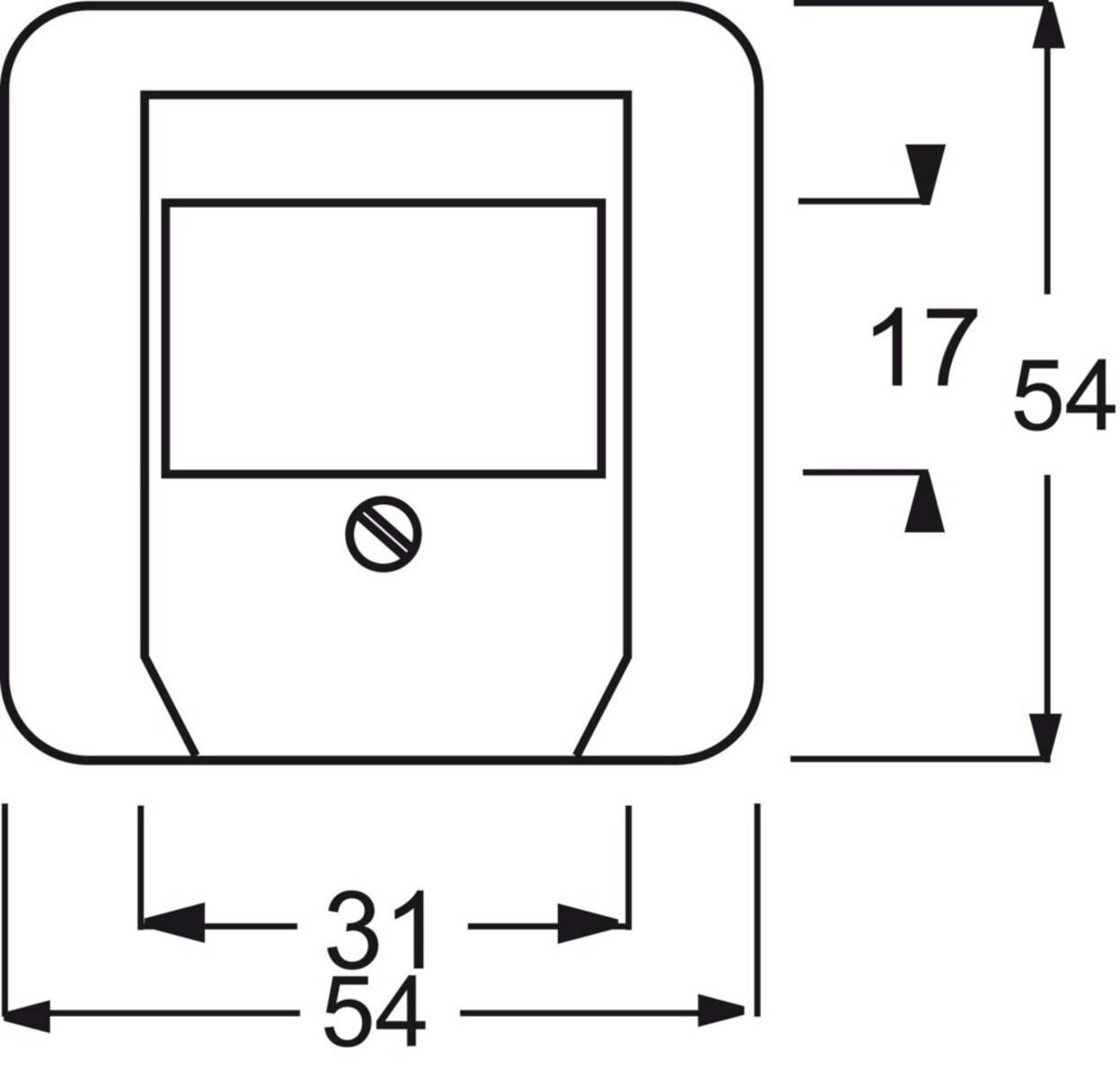 Busch-Jaeger Zentralscheibe 2539-212 für TAE und Lautsprecher weiß-1