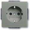 BJ SCHUKO Steckdosen 2300 EUCB-803 Einsatz graumetallic solo