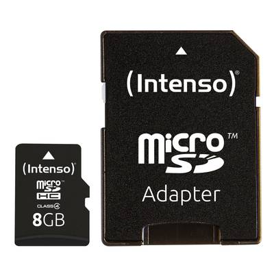 Intenso  microSDHC-Karte  8 GB Class 4 inkl. SD-Adapter