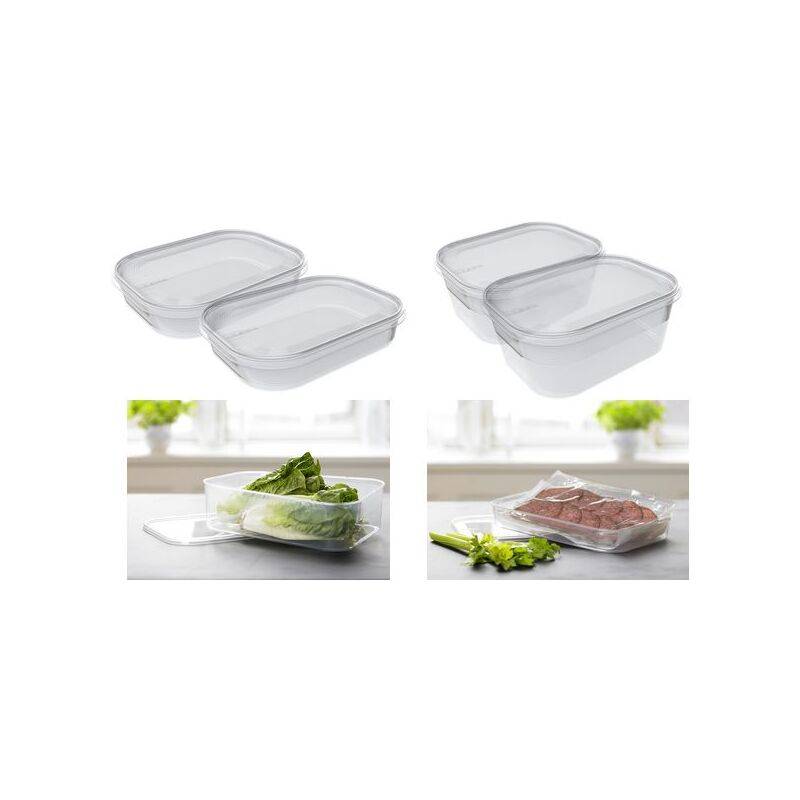 plast team Gefrierdosen-Set Helsinki, 1,4 Liter, 2er Set (63600382)-0