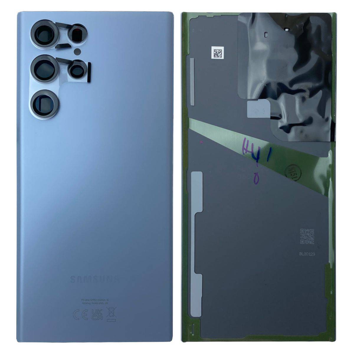 Akkudeckel Back Cover Akku Fach Deckel für Samsung Galaxy S22 Ultra GH82-27457G Sky Blue / Blau-0