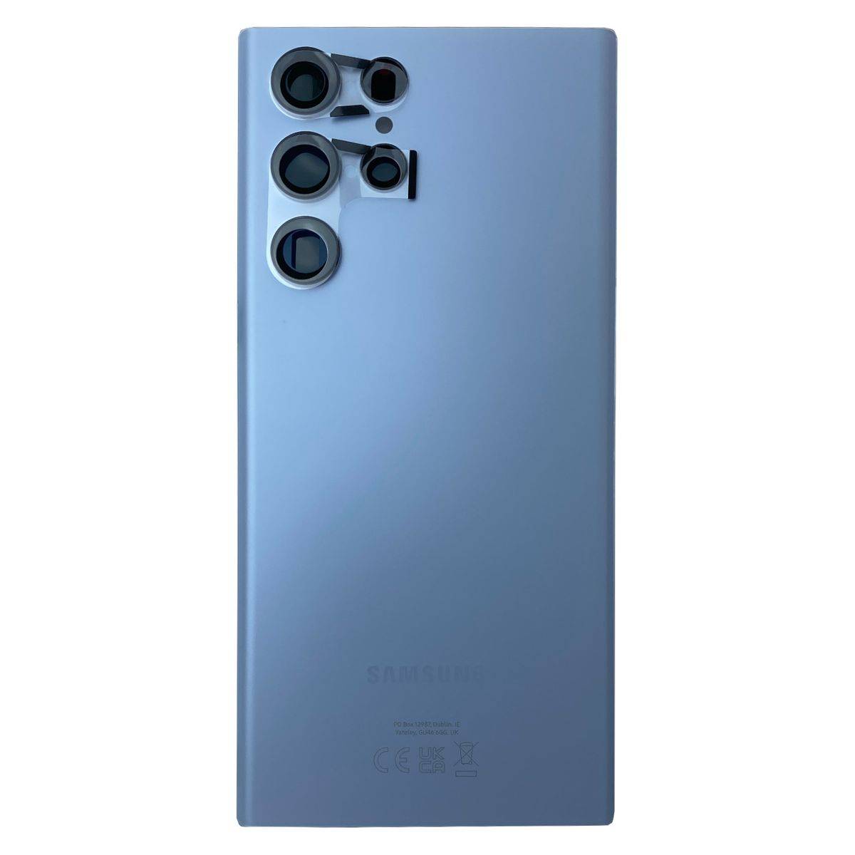 Akkudeckel Back Cover Akku Fach Deckel für Samsung Galaxy S22 Ultra GH82-27457G Sky Blue / Blau-1