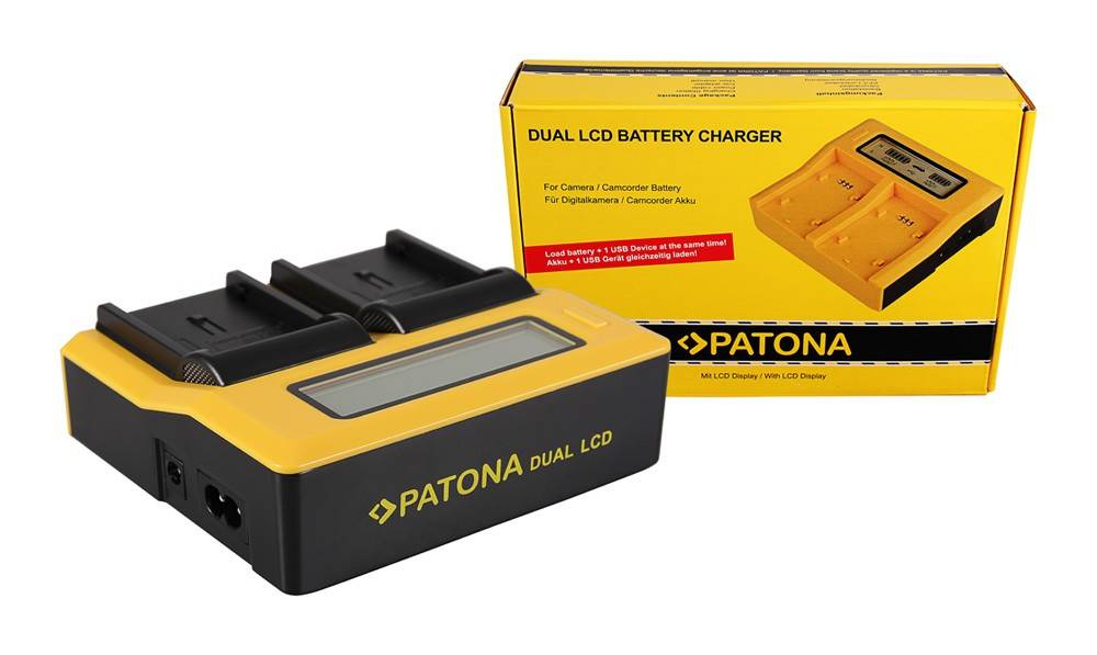 PATONA Dual LCD USB Ladegerät f. JVC BNV408 BN-V408-0