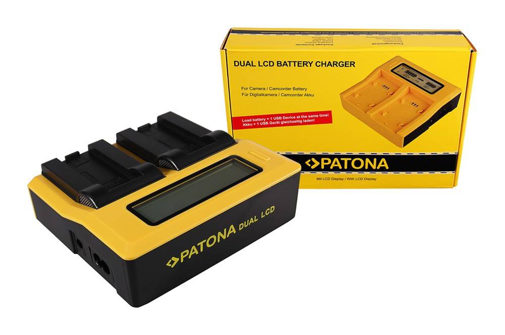 PATONA Dual LCD USB Ladegerät f. Casio NP-50 Exilim EXV7 EX-V7 EXV8 EX-V8