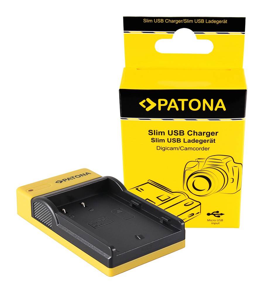 PATONA Slim Micro-USB Ladegerät f. Panasonic BLF19E DMWBLF19 DMW-BLF19