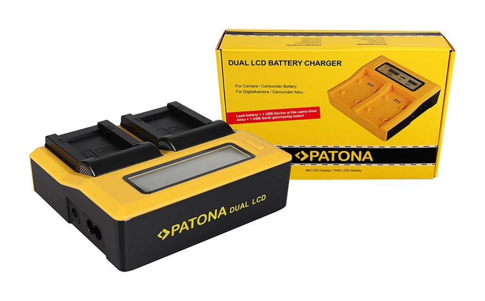 PATONA Dual LCD USB Ladegerät f. Panasonic BPDC9 BPDC9E BP-DC9E DC9 DC-9 BMB9