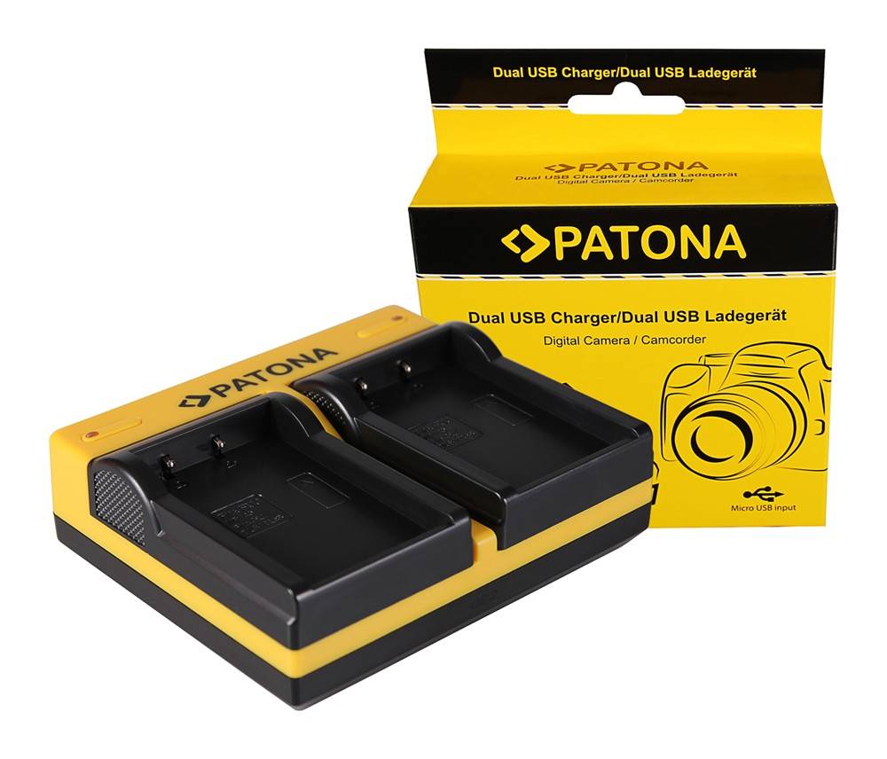 PATONA Dual Ladegerät f. Olympus PS-BLS1 Evolt E400 E400 E400 E-400 E410 E410 E410 inkl. Micro-