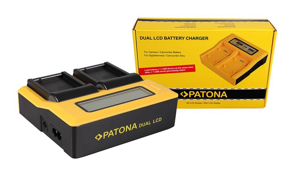 PATONA Dual LCD USB Ladegerät f. Panasonic BLC12 BLC12PP DMWBLC12 E DMW-BLC12 E