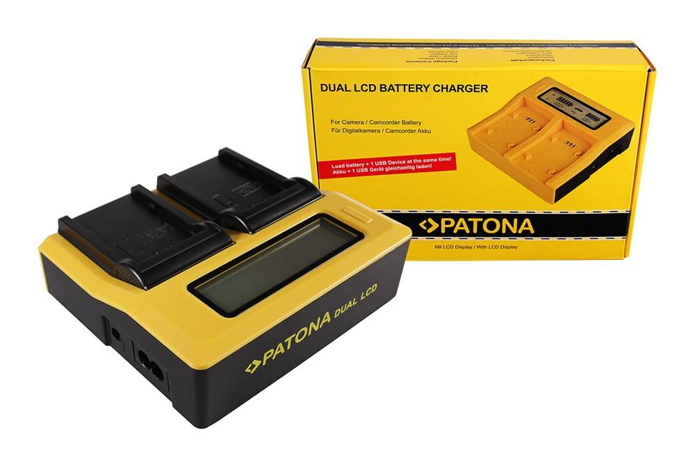 PATONA Dual LCD USB Ladegerät f. Panasonic VWVBD29 VW-VBD29 VWVBD58 VW-VBD58-0