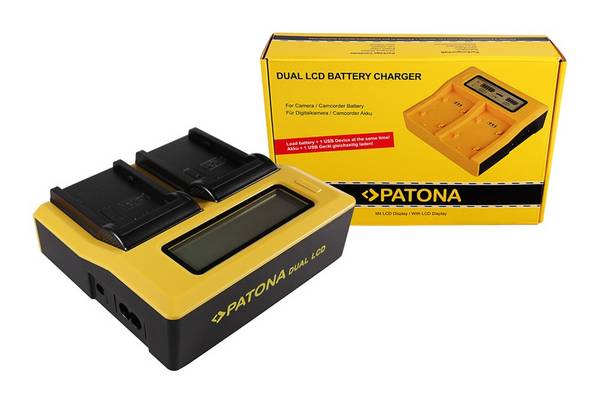 PATONA Dual LCD USB Ladegerät f. Panasonic VWVBD29 VW-VBD29 VWVBD58 VW-VBD58