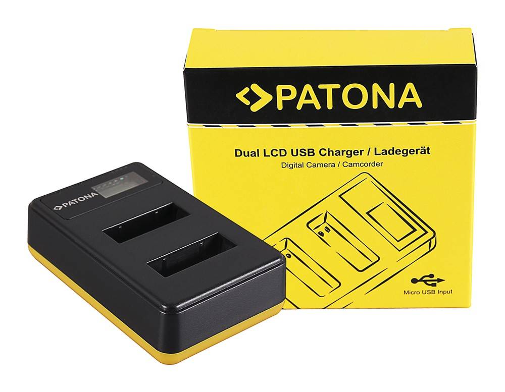 PATONA Dual LCD USB Ladegerät f. Sony NP-BX1 BX BX1 NP-BX1 Cybershot DSC HX300 DSC HX50V DSC RX-0