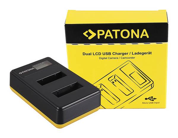 PATONA Dual LCD USB Ladegerät f. Sony NP-BX1 BX BX1 NP-BX1 Cybershot DSC HX300 DSC HX50V DSC RX