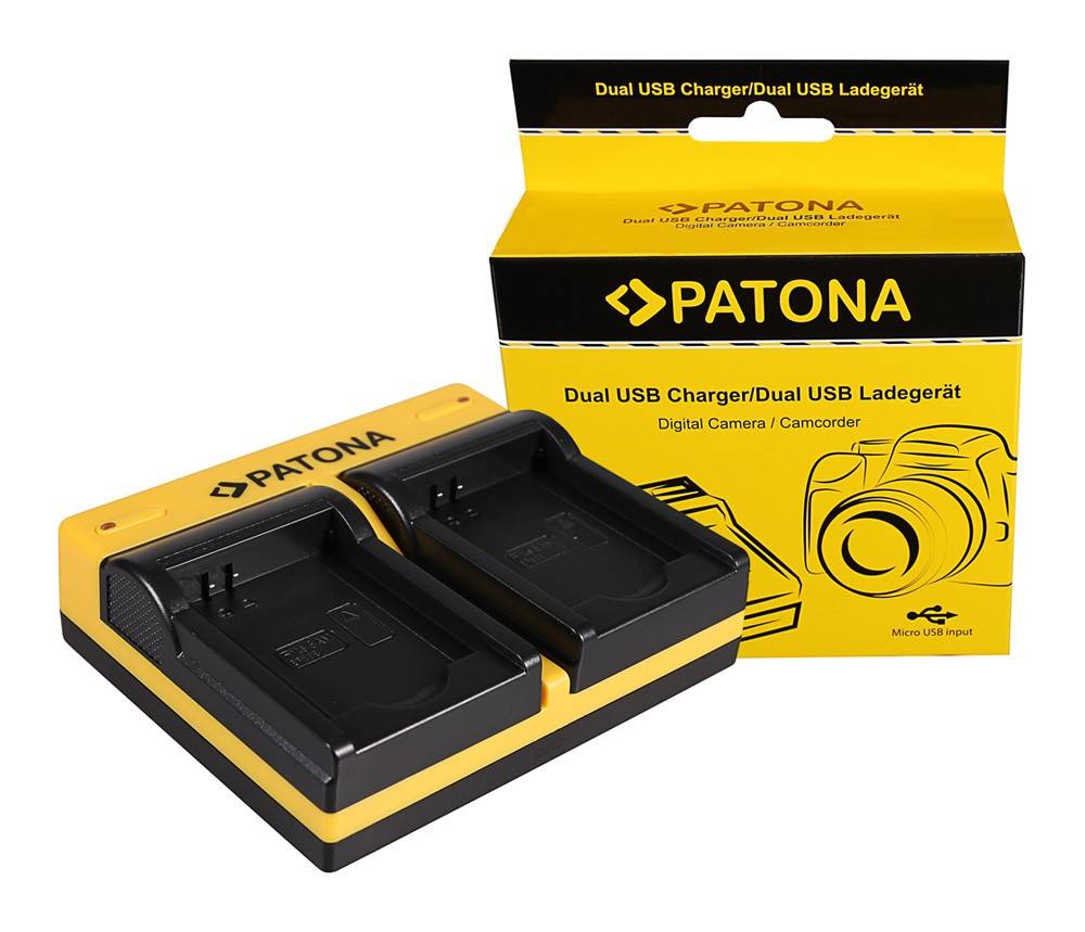 PATONA Dual Ladegerät f. Samsung BP88B MV900 MV900F inkl. Micro-USB Kabel-0