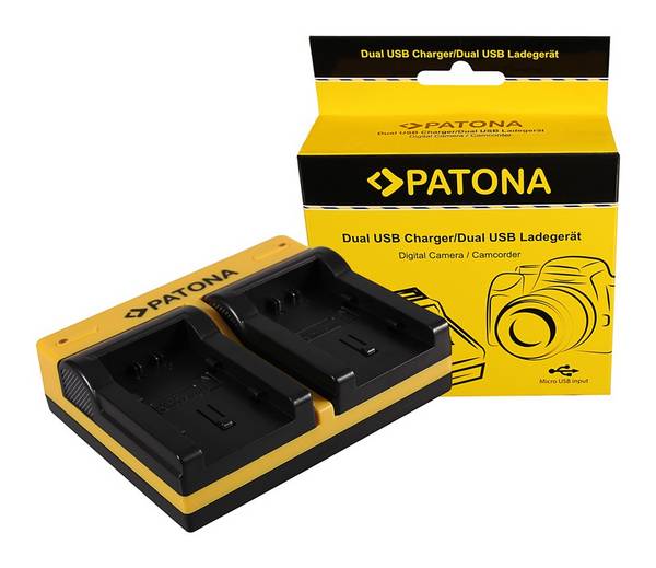 PATONA Dual Ladegerät f. JVC BN-VG107U Everio GZHM965 GZ-HM965 GZHM970 GZ-HM970 inkl. Micro-USB Kabe