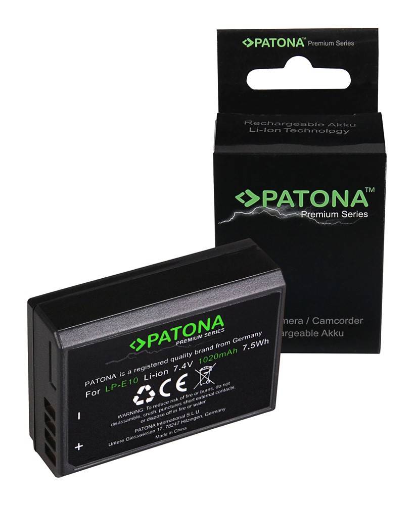 PATONA Premium Akku f. Canon LP-E10 LPE10 EOS1100D EOS 1100D-0