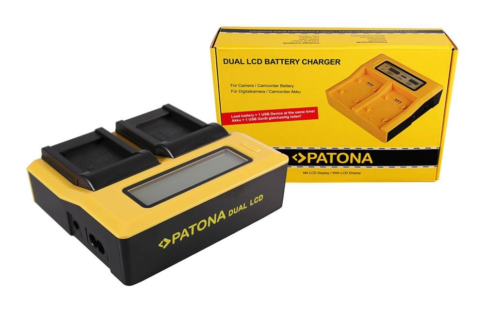 PATONA Dual LCD USB Ladegerät f. Panasonic DMW-BCM13 Lumix DMCFT5 DMC-FT5 DMCFT51 DMCTS5 DMC-TS5