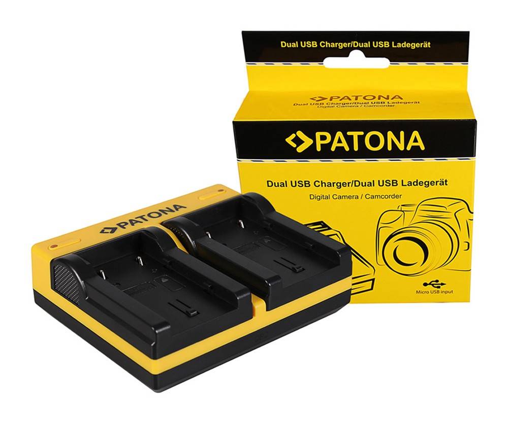 PATONA Dual Ladegerät f. JVC BN-VF808U GR-D DRD818 DR-D818 GRD720 GR-D720 GRD720E inkl. Micro-USB Ka