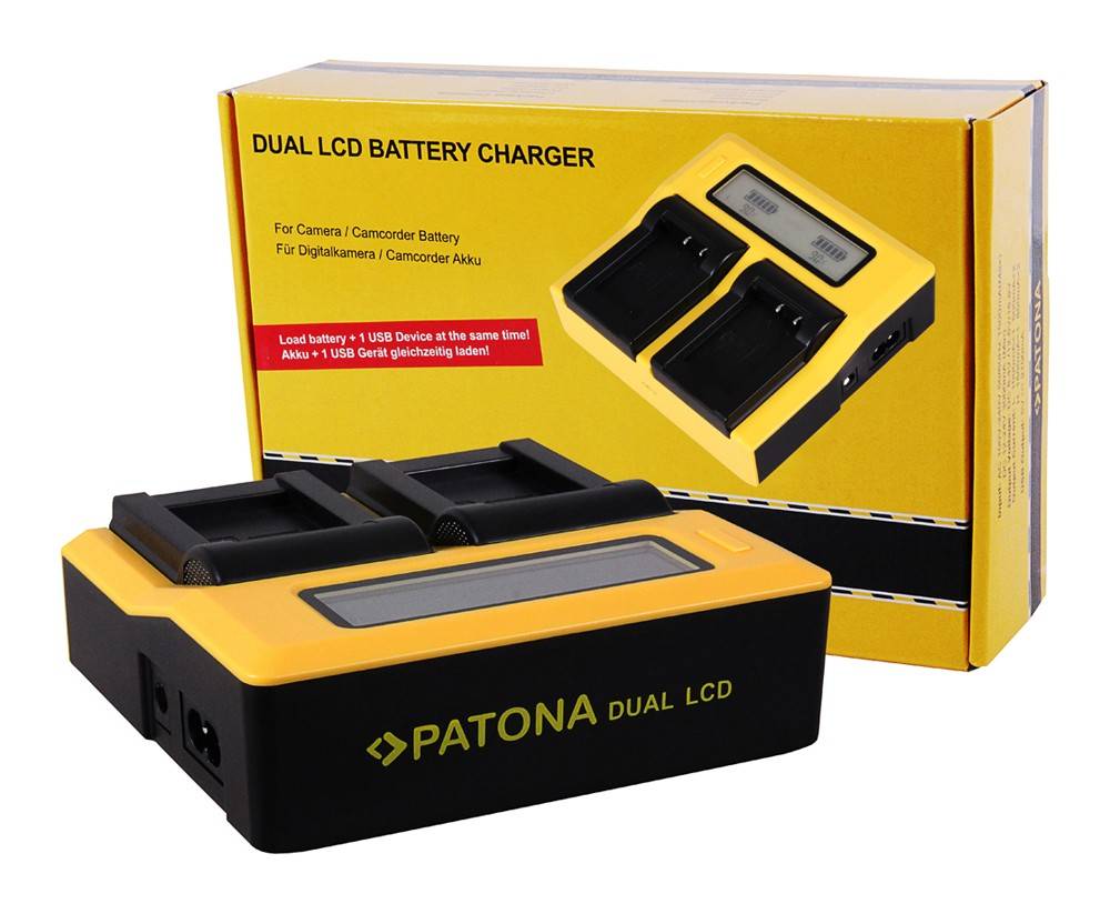 PATONA Dual LCD USB Ladegerät f. Fujifilm NPW126 NPW-126 NP-W126-0