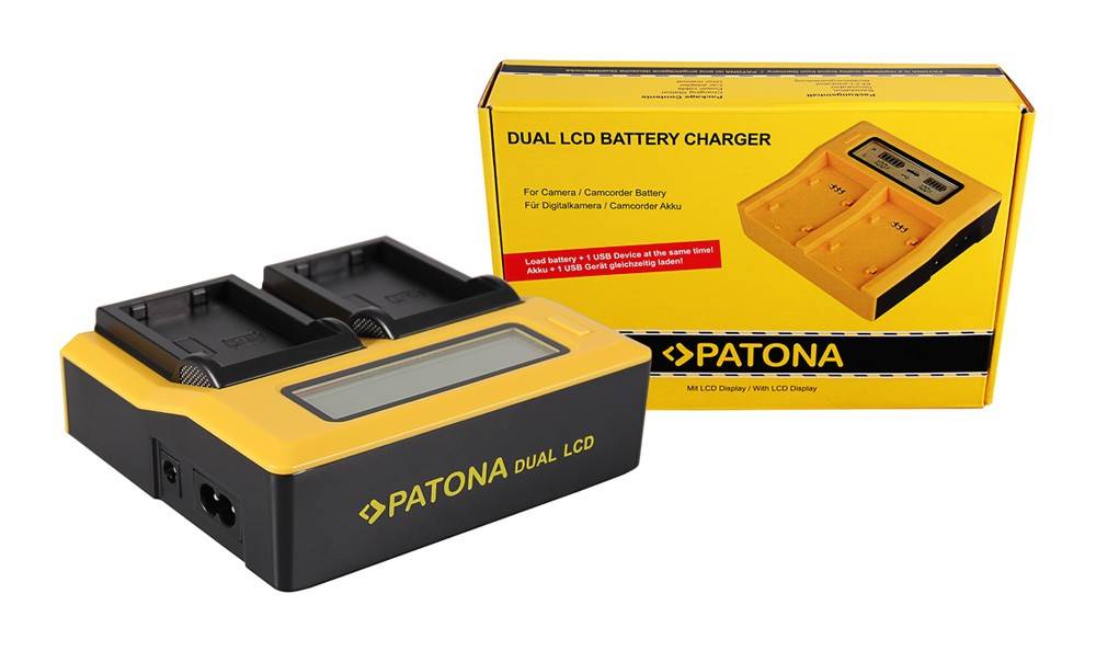 PATONA Dual LCD USB Ladegerät f. Nikon ENEL9 EN-EL9-0