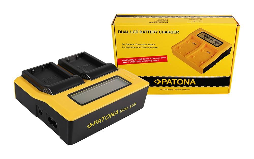 PATONA Dual LCD USB Ladegerät f. Nikon EN-EL23 Coolpix p600-0