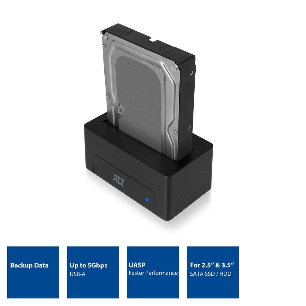 ACT AC1500 2,5" und 3,5" SATA HDD Docking Station USB 3.2 Gen1-1