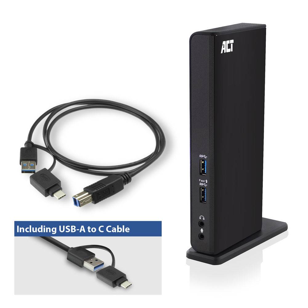 ACT AC7049 USB-C/USB-A Dual Monitor Docking Station | 2x HDMI | 2x USB-A SuperSpeed 5 Gbps | 4x USB-A HighSpe…-4
