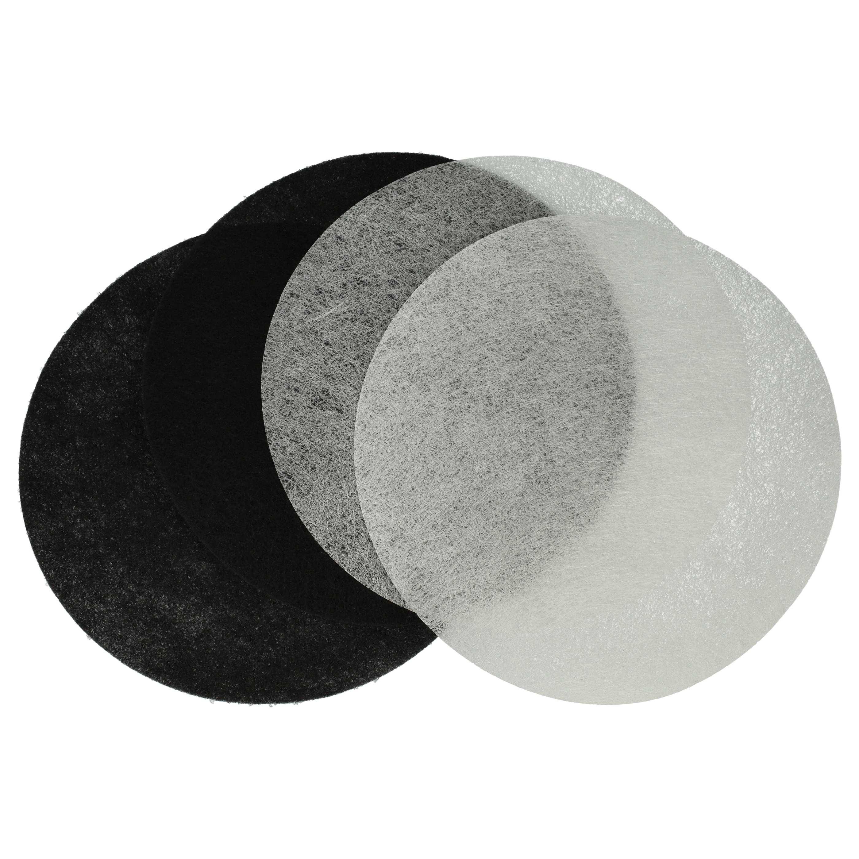 vhbw 2x Aktivkohlefilter, 2x Fettfilter kompatibel mit Moulinex T-43 | T-41, T-42 Fritteuse - 4-tlg. Filter-Set-0