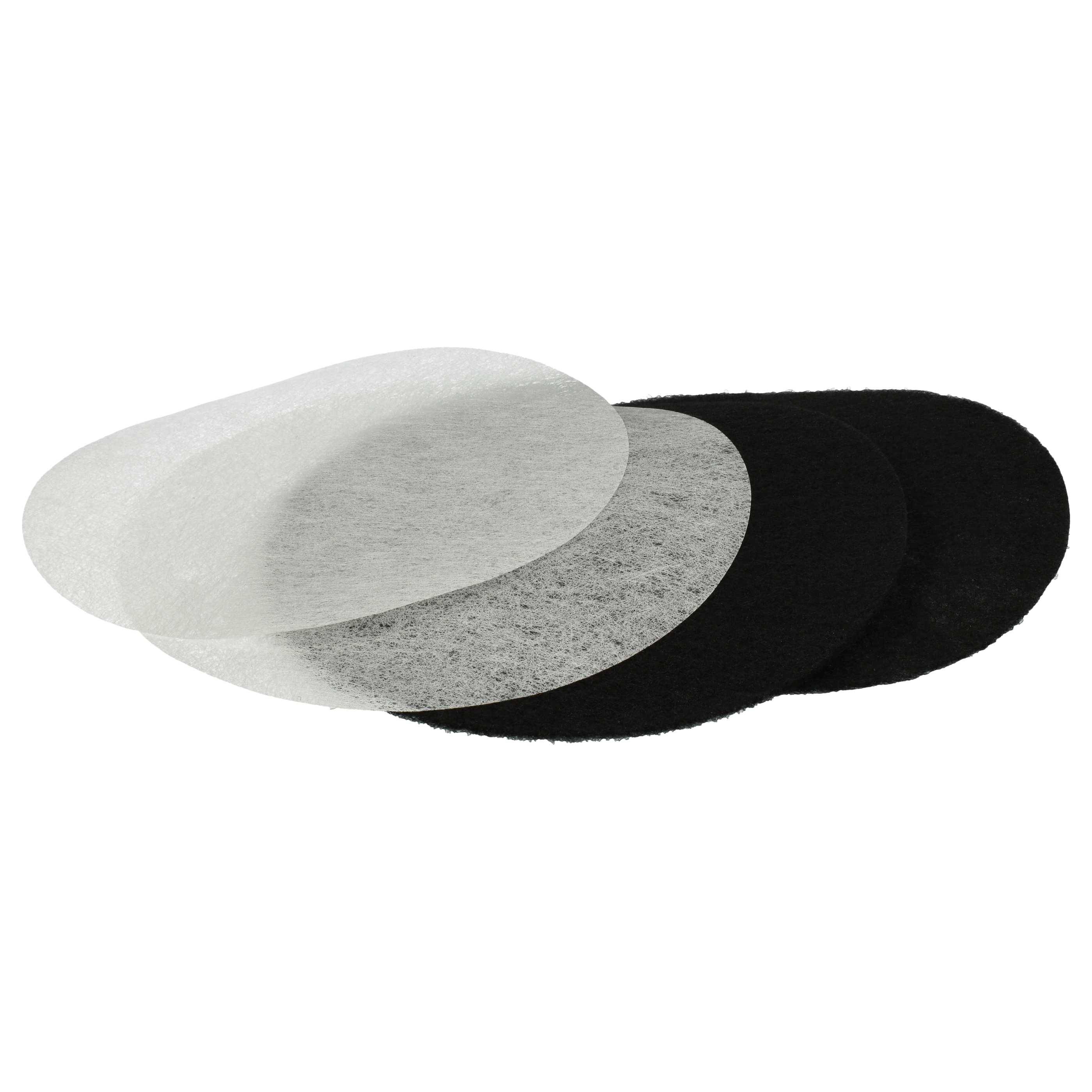 vhbw 2x Aktivkohlefilter, 2x Fettfilter kompatibel mit Moulinex T-43 | T-41, T-42 Fritteuse - 4-tlg. Filter-Set-1