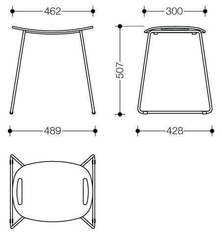 HEWI Duschhocker H 507mm B 489mm anthrazitgrau-5