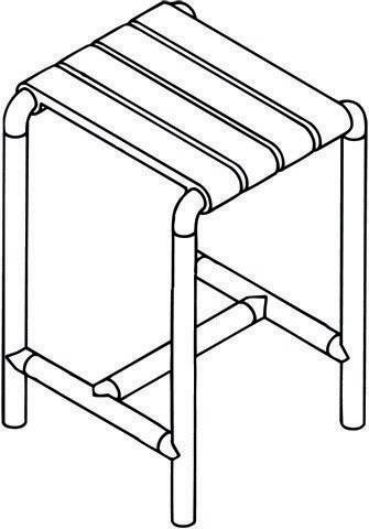 HEWI Hocker Serie 801 B 345 mm H 505 T 336 senfgelb-5