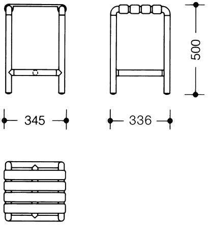 HEWI Hocker Serie 801 B 345 mm H 505 T 336 senfgelb-3