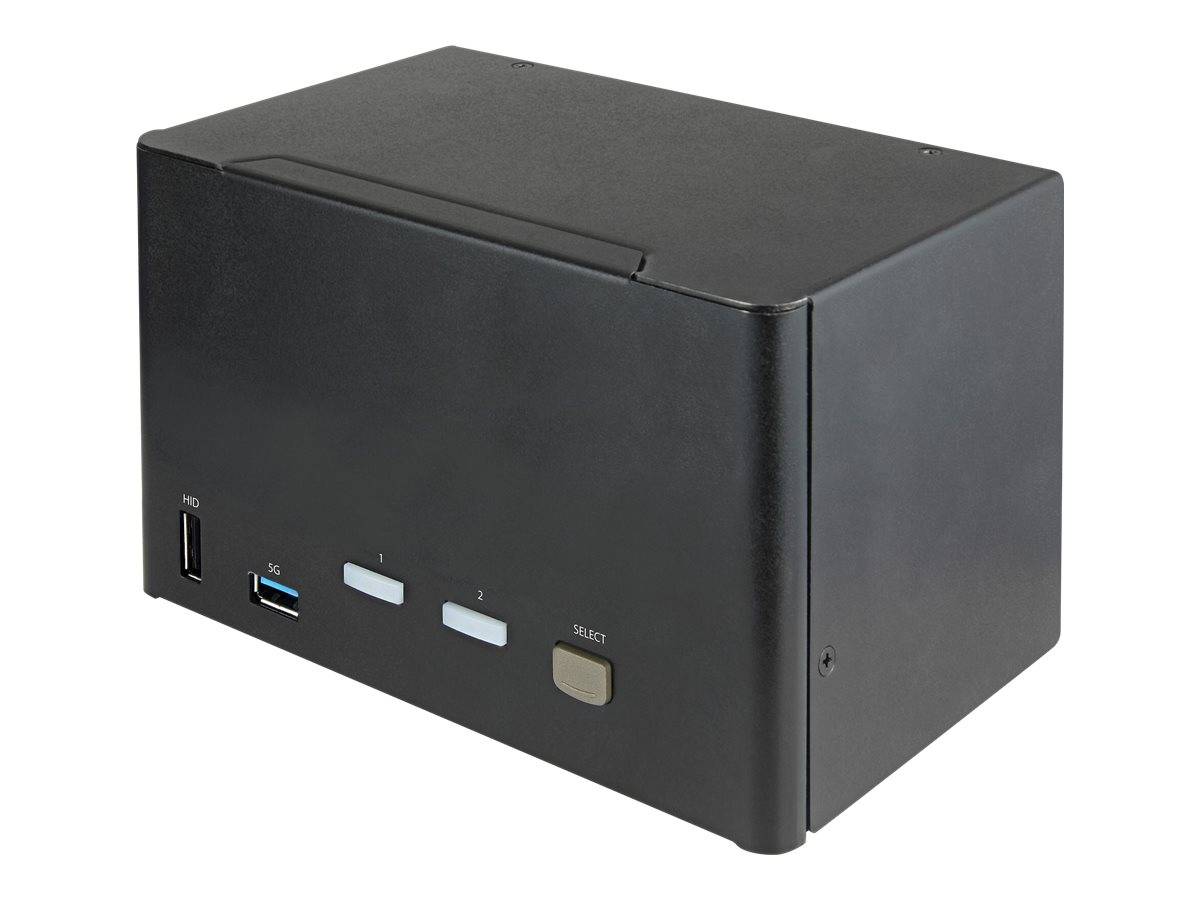 StarTech.com 2 Port Quad Monitor DisplayPort KVM Switch - 4K 60 Hz UHDR - DP 1.2-0
