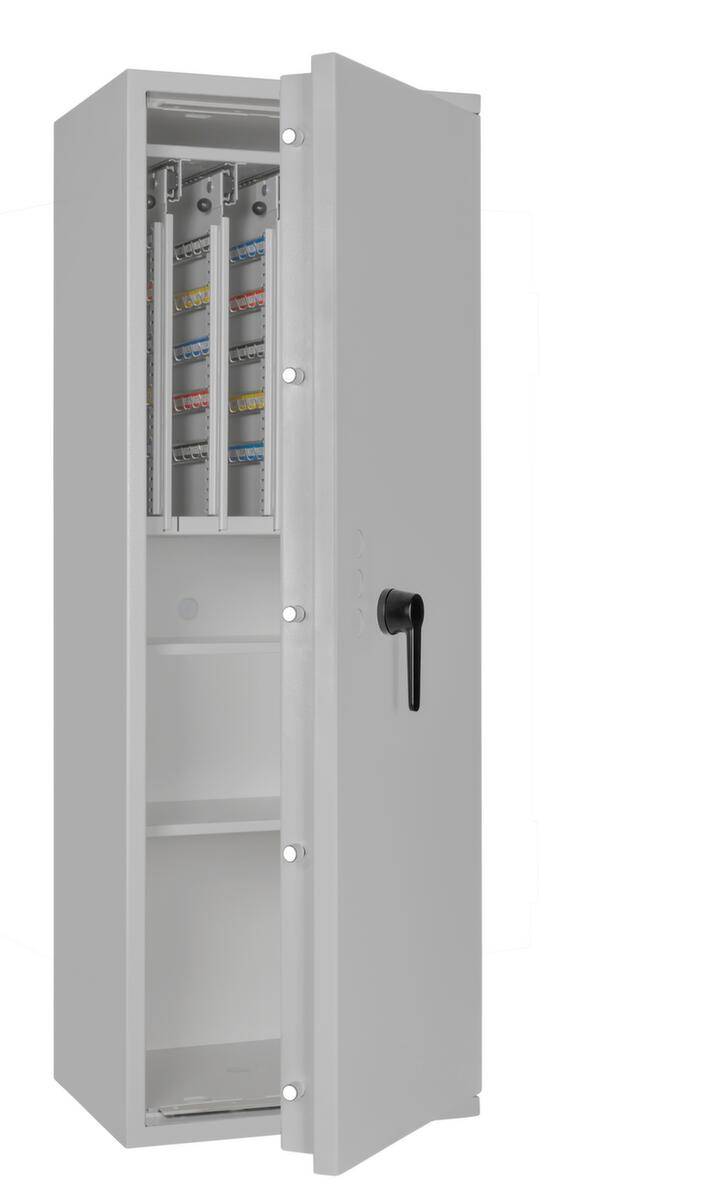 Schlüsseltresor,HxBxT 1400x500x420mm,400 Haken,Böden,Korpus RAL7035,Front RAL7035-1