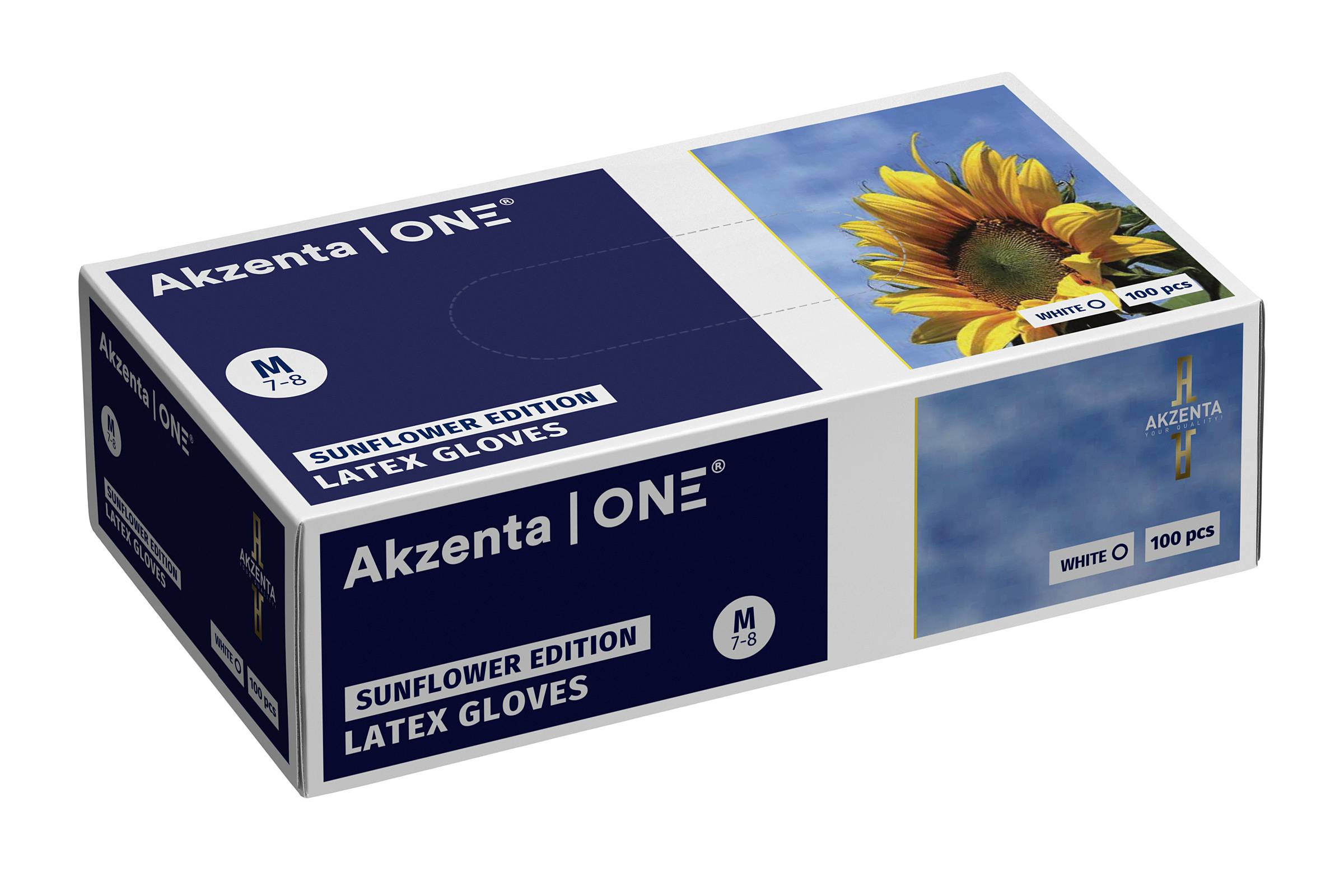 Akzenta Latex Sunflower Edition | Größe L | Farbe Weiß | 10 Packungen-0