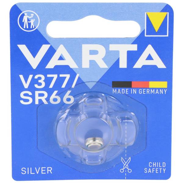377, Varta V377, SR66, SR626SW Knopfzelle für Uhren etc.