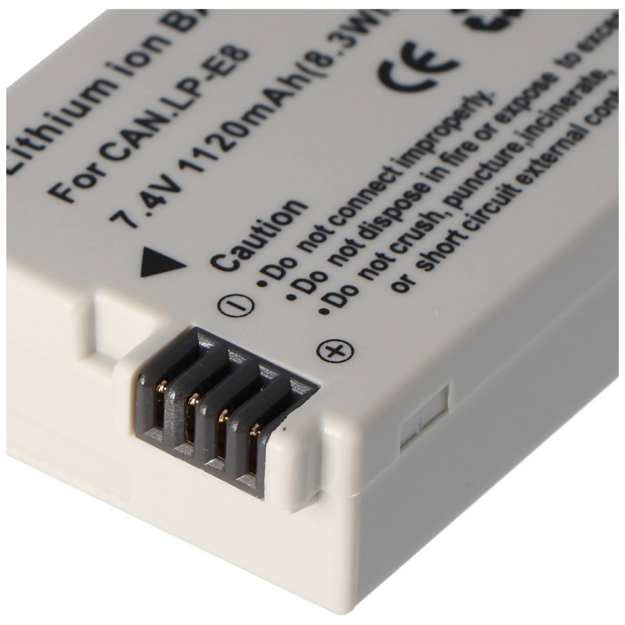 AccuCell Akku passend für Canon LP-E8, EOS 550D, EOS 600D, Rebel T2i-2