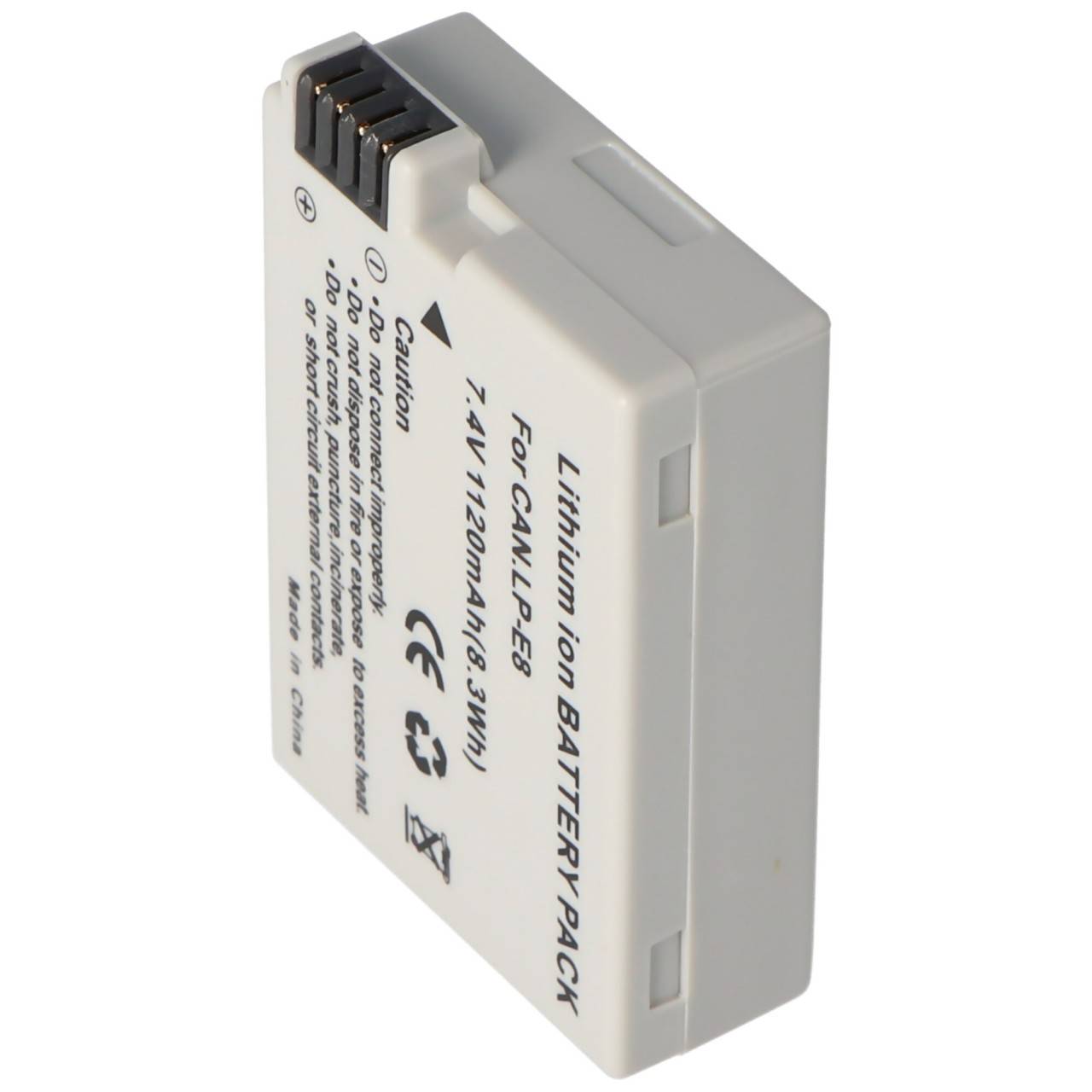 AccuCell Akku passend für Canon LP-E8, EOS 550D, EOS 600D, Rebel T2i-3