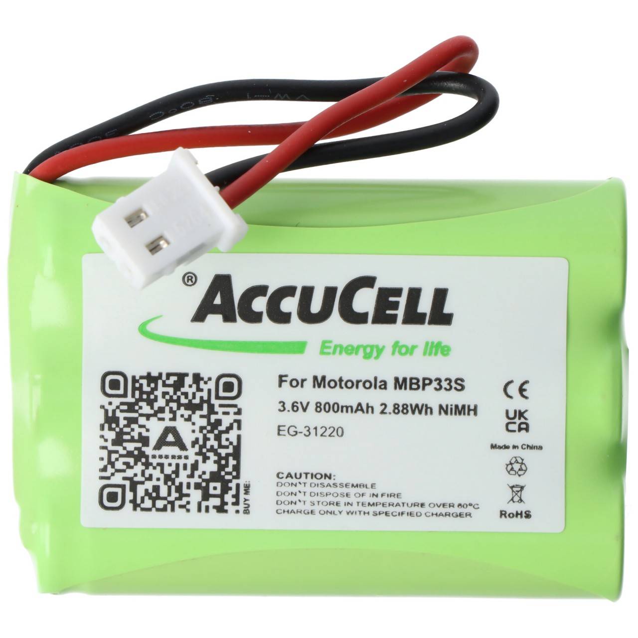 Akku passend für Motorola MBP33S, NiMH, 3,6V, min. 700mAh, 2,9Wh-0