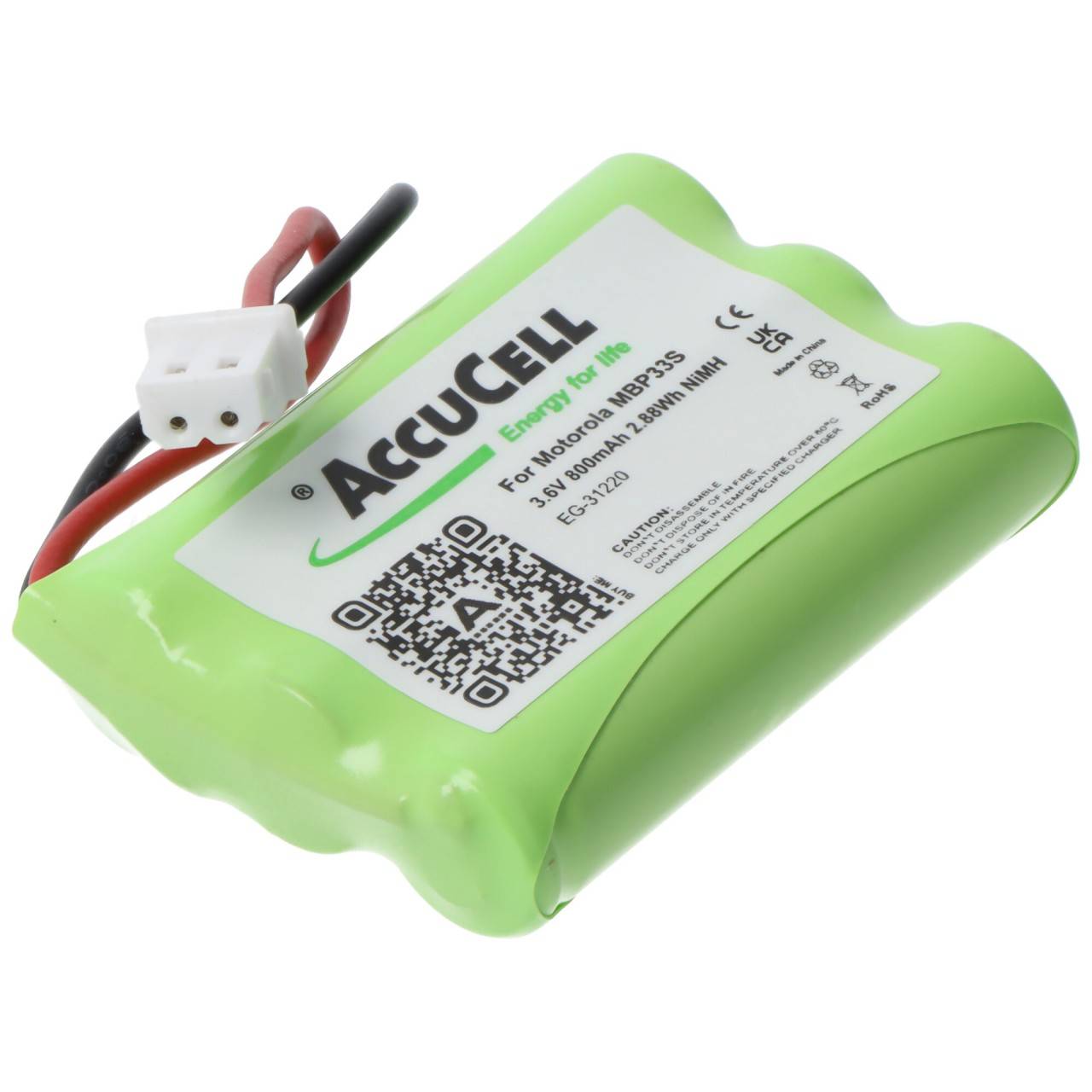 Akku passend für Motorola MBP33S, NiMH, 3,6V, min. 700mAh, 2,9Wh-2