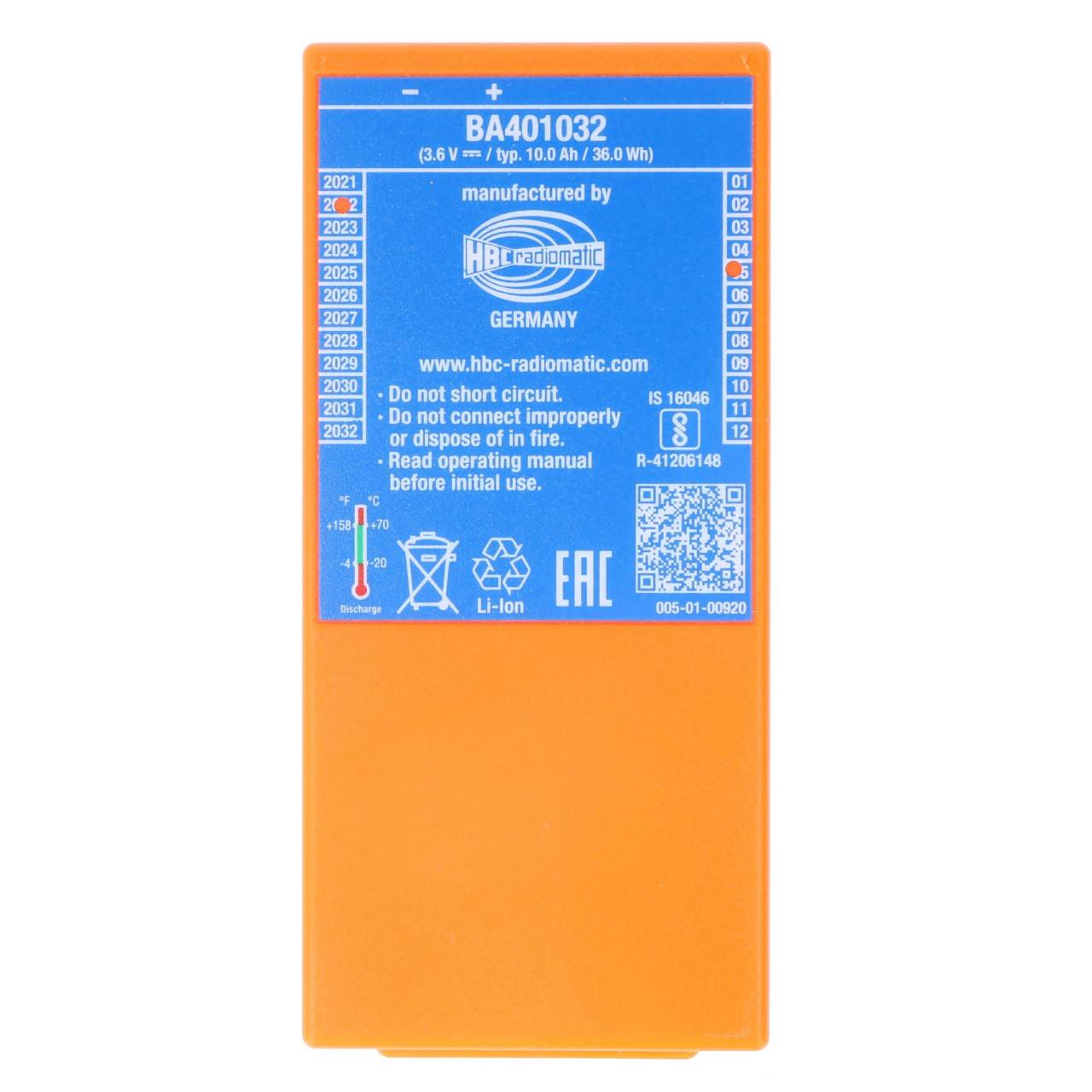 Original-Kranakku Li-Ion 3,6V 10000mAh HBC BA401032-3