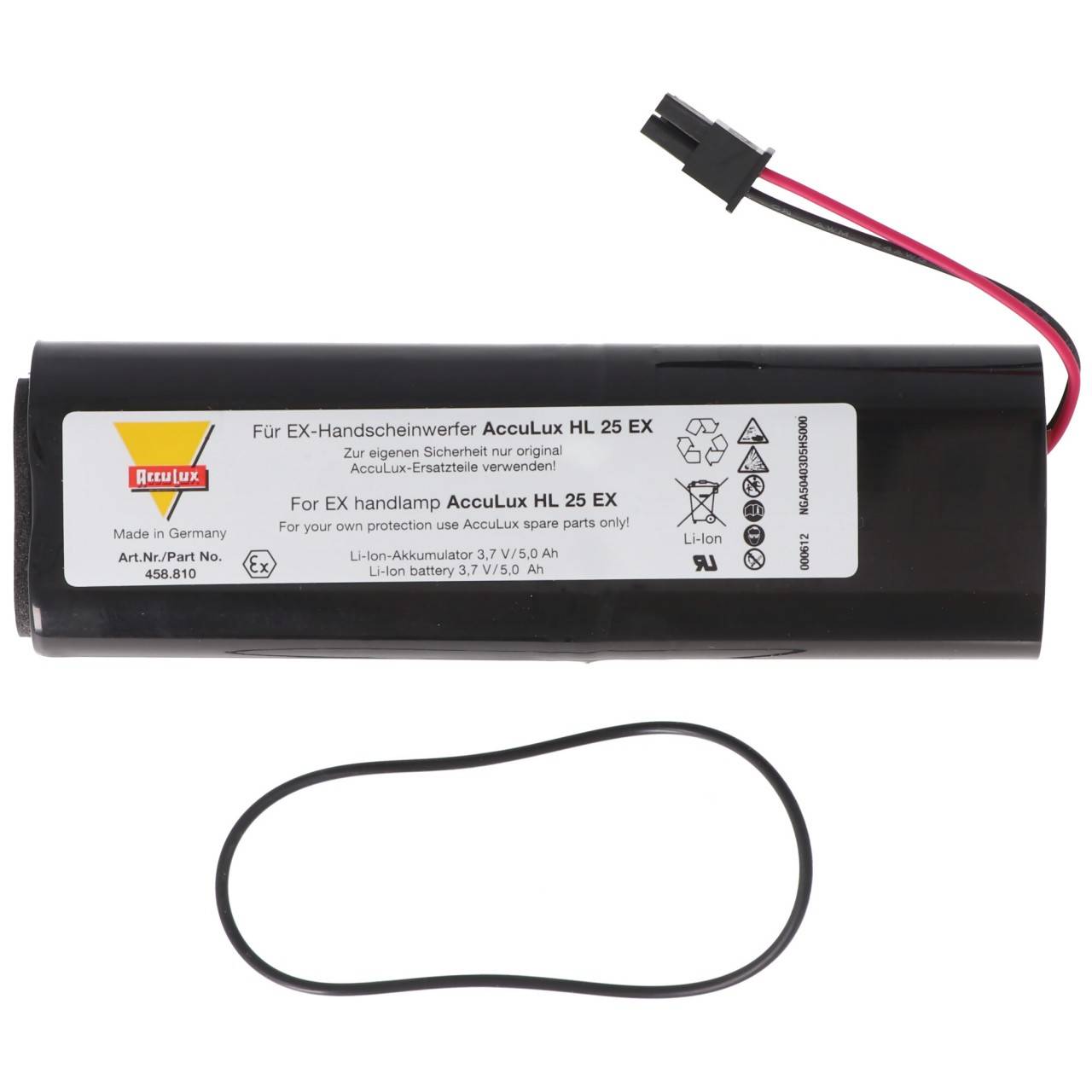 Originalakku für Handleuchte Li-Ion 3,7V 5000mAh 18,5 Wh Ex-geschützt passend für Acculux Knicklampe HL25EX ex-0