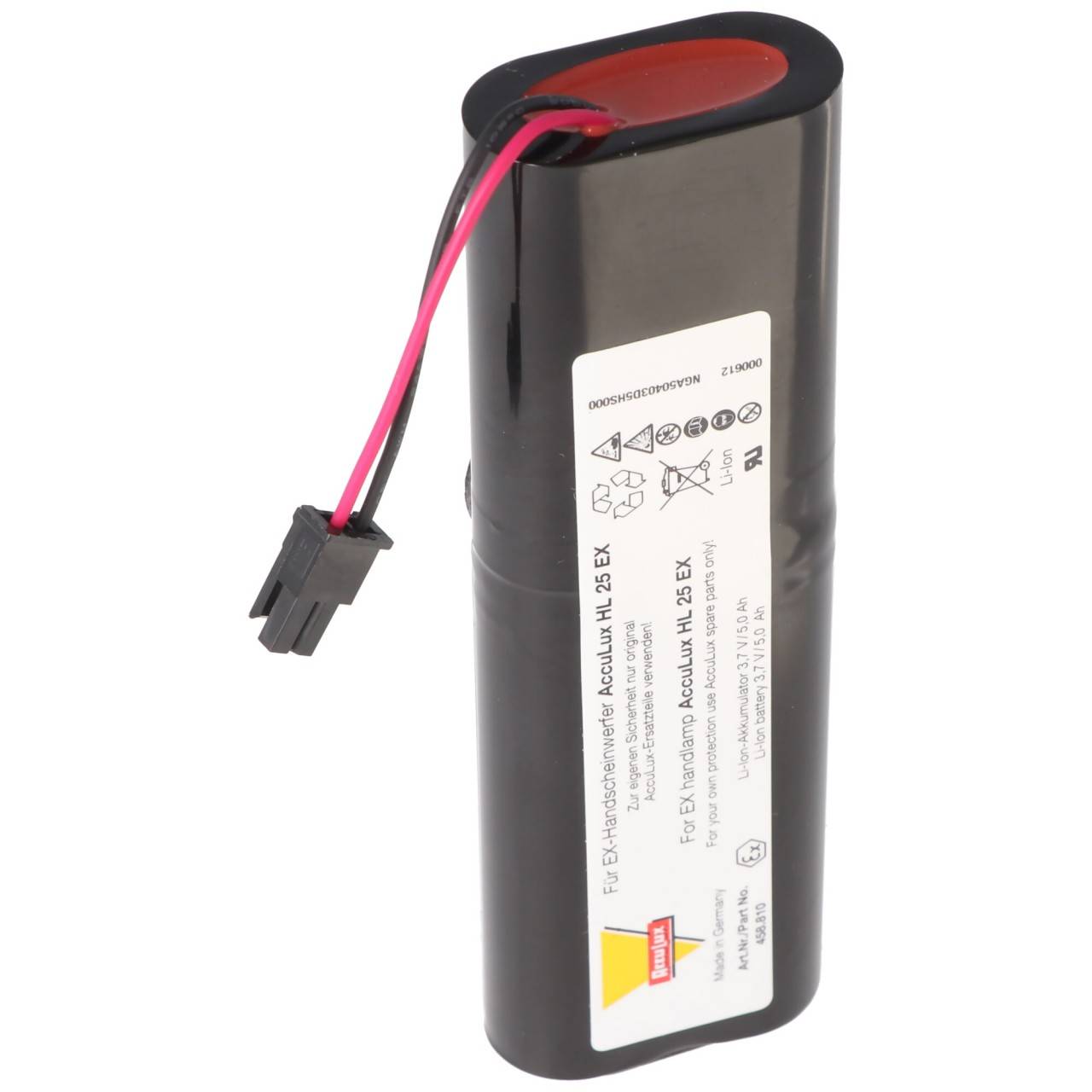 Originalakku für Handleuchte Li-Ion 3,7V 5000mAh 18,5 Wh Ex-geschützt passend für Acculux Knicklampe HL25EX ex-1