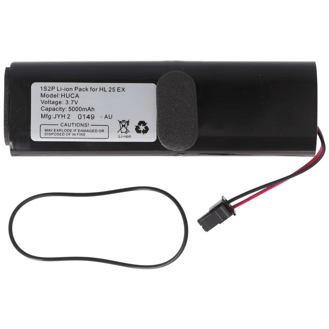 Originalakku für Handleuchte Li-Ion 3,7V 5000mAh 18,5 Wh Ex-geschützt passend für Acculux Knicklampe HL25EX ex-4