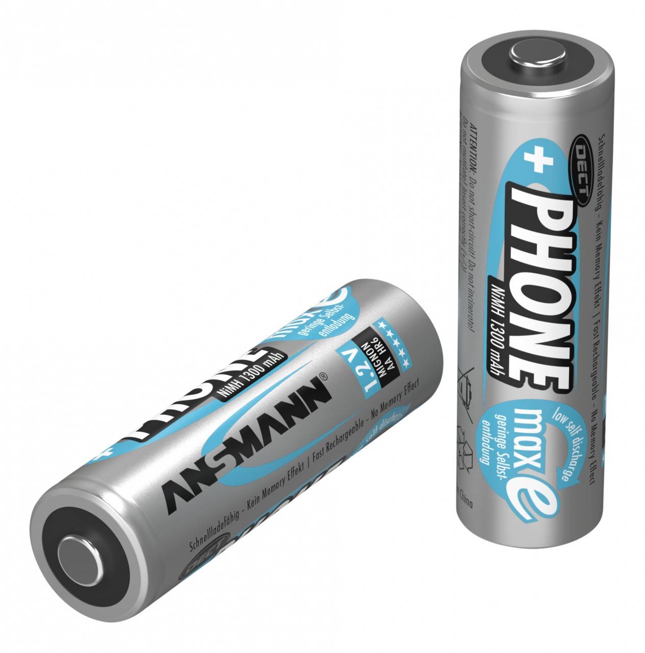 Ansmann NiMH-Akku Mignon 1300mAh DECT 2er Blister-2